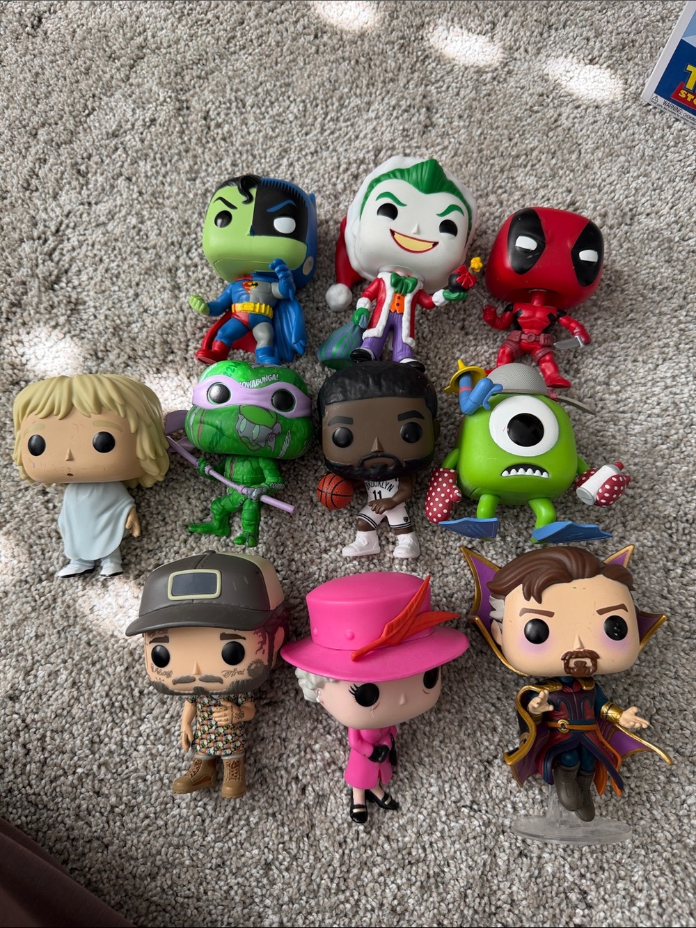 Funko Pop! Assorted Characters in Green, Red, Pink, White and Black